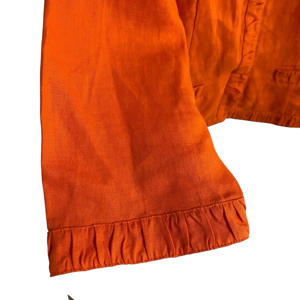 Chico’s Bright Orange Fall Snap Button Closure Li… - image 3